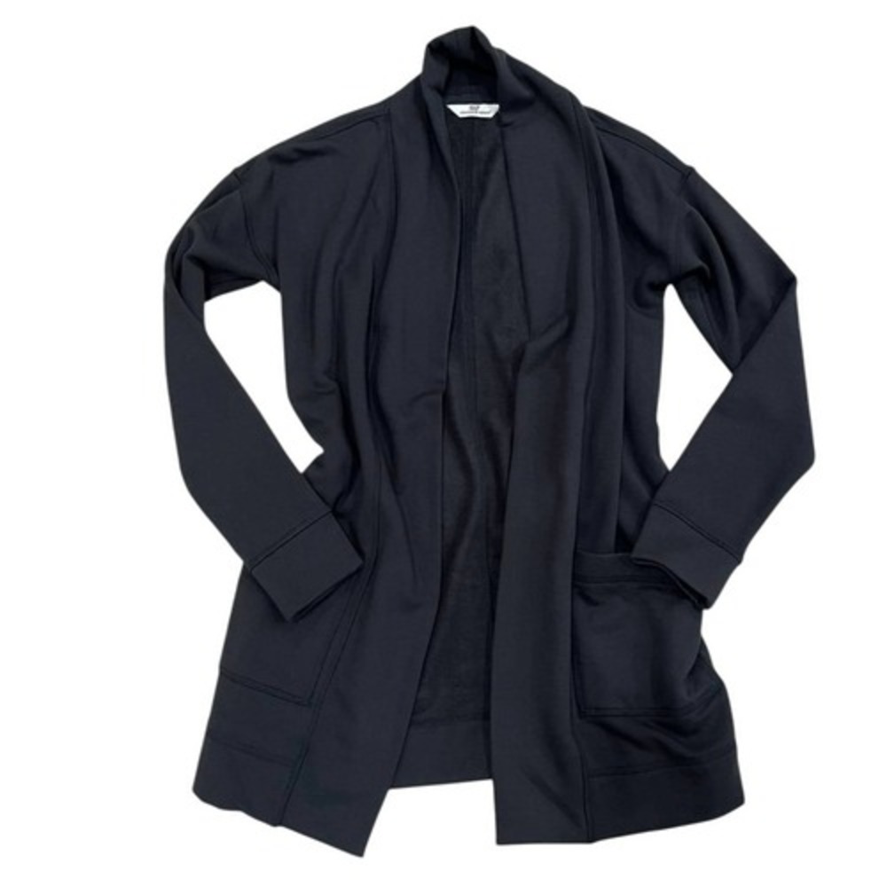 Vineyard Vines‎ Dreamcloth Open Cardigan Women's 2XS Black Long Sleeve Sweater